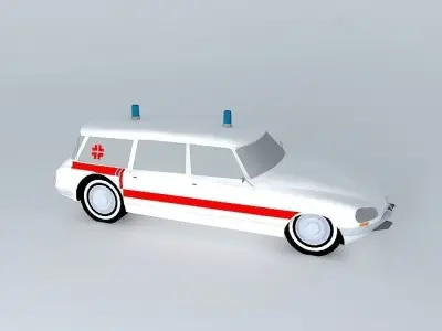 DS Citroen  break ambulance Free 3D model