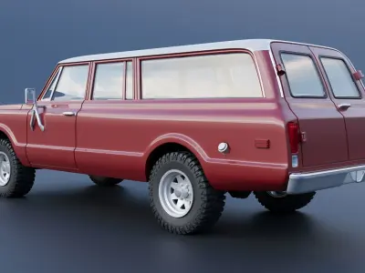 GMC Suburban 1972  3D print model