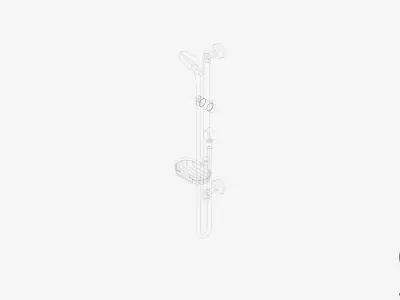 Shower - Rail - Luxury - Vivid - Premium Low-poly 3D model