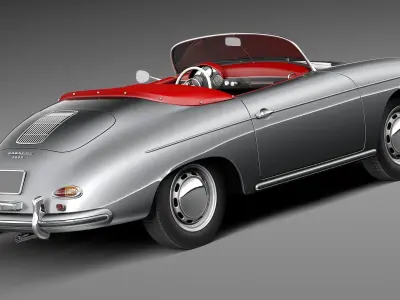 Porsche 356A Speedster 1955 3D model