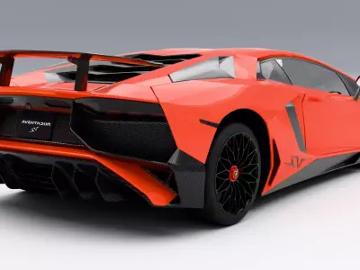 Lamborghini Aventador Low-poly 3D model
