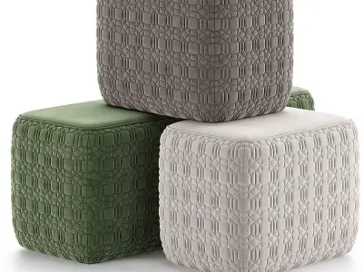 Roche Bobois Trilogie Ottoman Low-poly 3D model