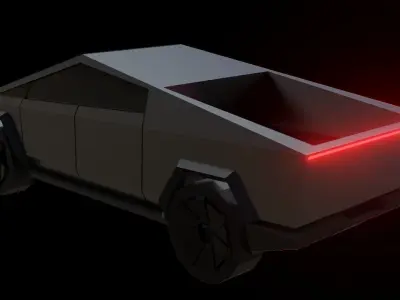 Cybertruck Low-poly Eevee Low-poly 3D model