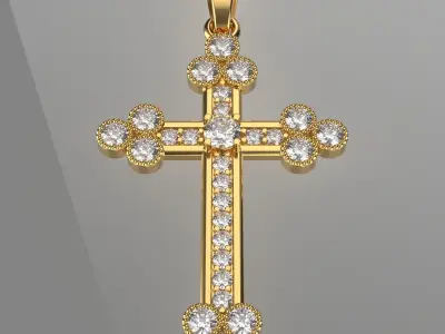Diamond cross 3D print model