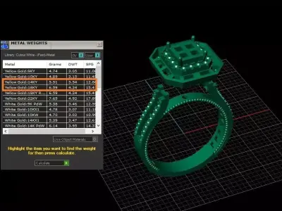 Band Solitaire Ring Jewelry model - for Him 3D print model