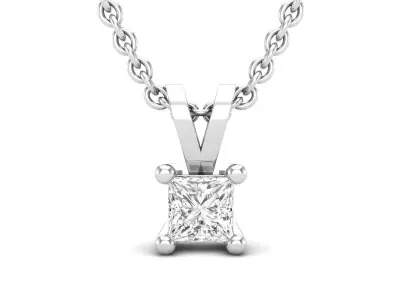 AV 500 Diamond Solitaire Pendants Princess  3D print model