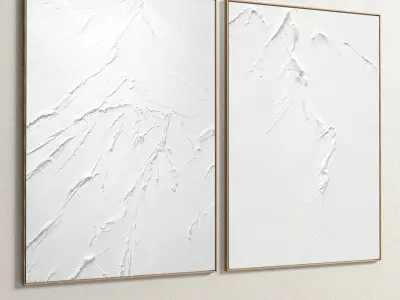 Plaster Two Photo Frame 118 Low-poly 3D model