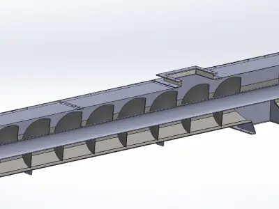 SCREW CONVEYOR 500X6225 3D model