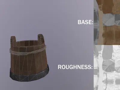 Medieval Barrels and Crates Pack   Game Ready PBR 3D Props Low-poly 3D model