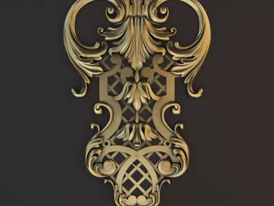 Decor vertical Low-poly 3D model