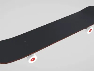 Skateboard 3D Model with wheels 3D model