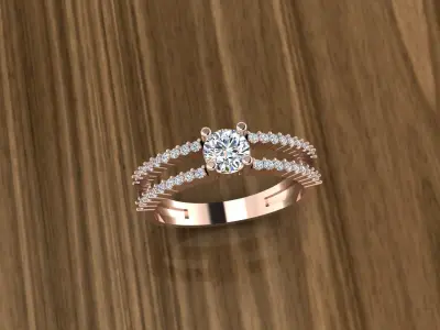 Diamond Jewelry Ring 3D print model 31