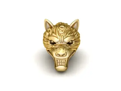 The WOLF gold head 3D print model