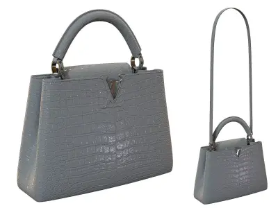 Louis Vuitton bag Capucines Gray Crocodile Leather 3D model