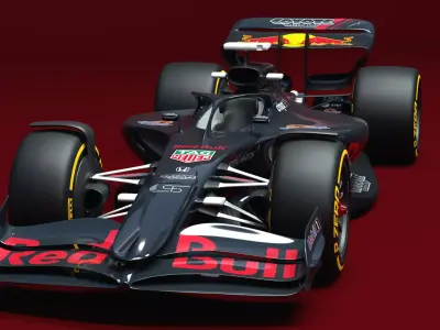F1 Model 2022 Redbull Low-poly 3D model