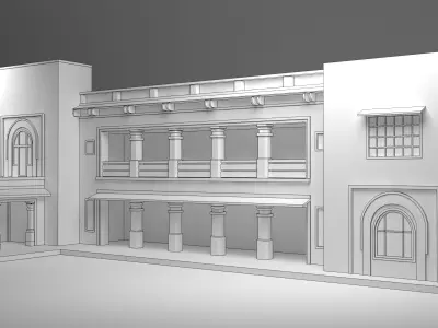 English Facade 3D model purchase