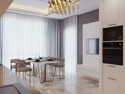Kitchen Interior Scene 3D model buy