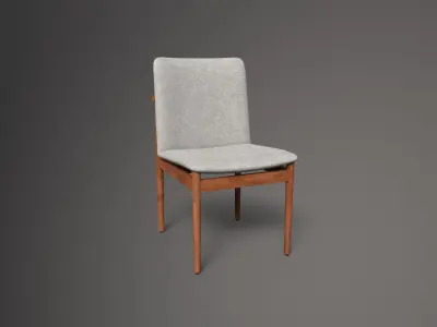 Framework Dining Chair white Low-poly 3D model