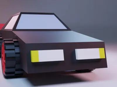 Low polly sports car  Low-poly 3D model