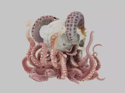 Grotesque Tentacled Horror Low-poly 3D model