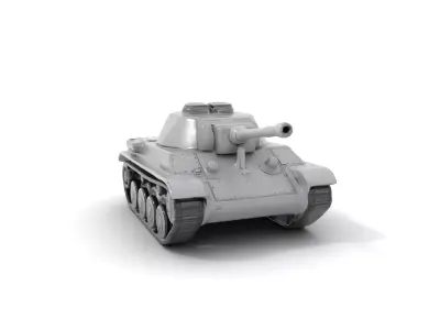 Gray Armored Tank model pack Low-poly 3D model