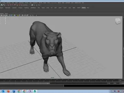 female lion 3d model 3D model