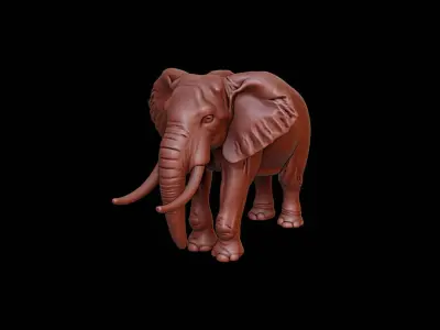 Elephant Animal Sculpture 3D print model purchase