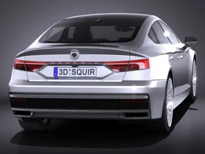 Generic Sedan 2017 v2 studio 3D model