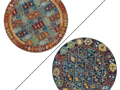 Round Rug Set 69 3D model