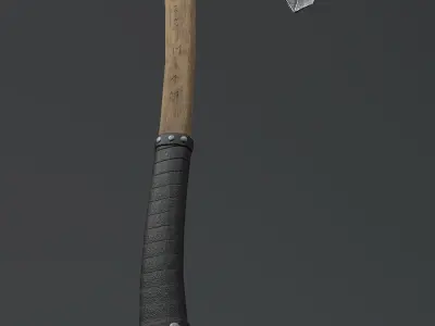 Viking Skeggox Snake Axe Low-poly 3D model