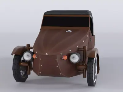 Velorex 350 rigged Low-poly 3D model