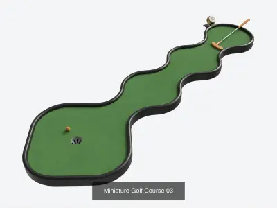 Miniature Golf Courses Collection 3D Model Pack