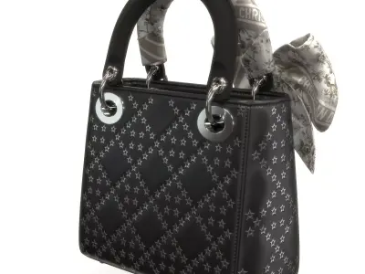 Christian Dior Lady Dior Bag Collection Low-poly 3D model