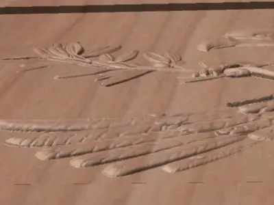 Circular Eagle Design for CNC cutting 3D print model