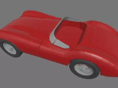 Low Poly Sport Classic Car 01 Low-poly 3D model