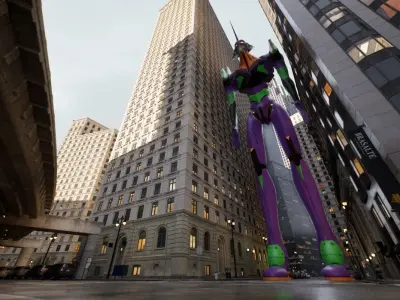 EVA-01 Low-poly 3D model