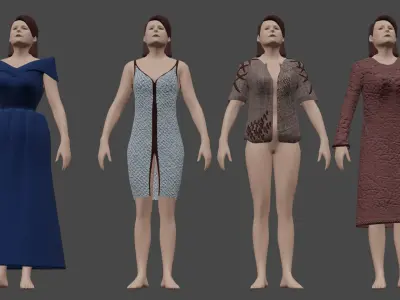 Cloths pack 3d model Free low-poly 3D model