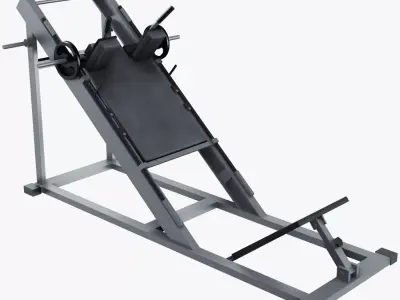Hack Squat Machine Low-poly 3D model