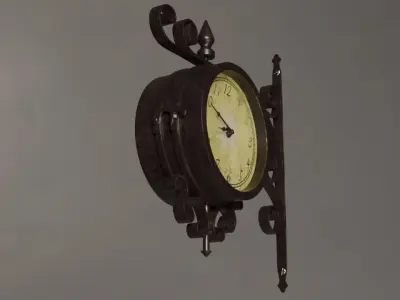 Wall Clock 3D model 2