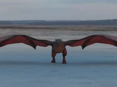  Wyvern-Fully Rigged Dragon Low-poly 3D model