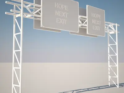 Highway Sign 3D model
