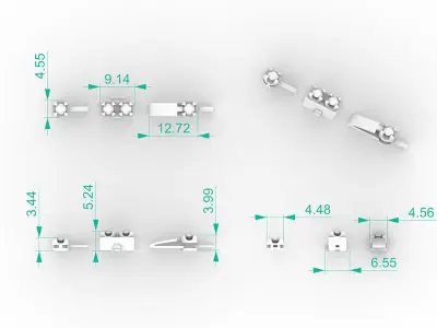 9pt Gem Or Diamond Tennis Bracelet 3D print model