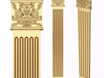 Column Capital 0901 Low-poly 3D model