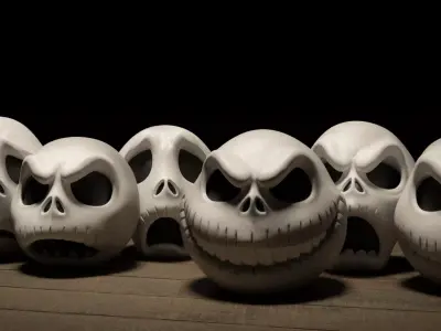 Jack Skellington Halloween Decor  6 Spooky Variants 3D print model