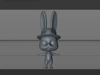 cartoon rabbit 3D model shop