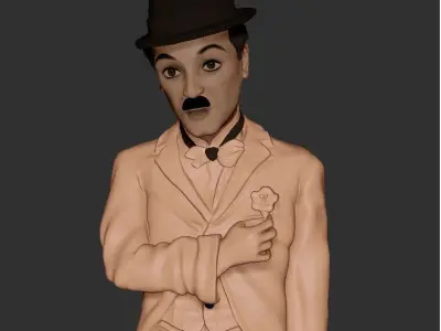 Charlie Chaplin statue 3D print model