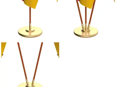 East German Flag Pack 3D model