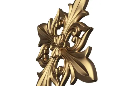 Rosette Carved Decoration CNC 026 Low-poly 3D model