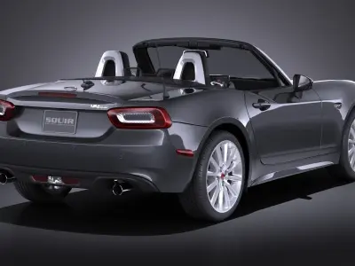 Fiat 124 Spider 2017 VRAY 3D model