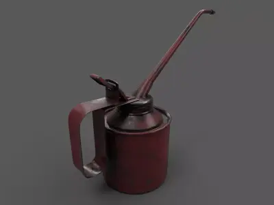 Oilcan Rusty PBR Game Ready Low-poly 3D model Low-poly 3D model